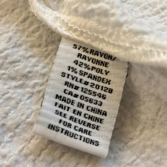 Habitat Crinkle Knit Fabric Tent Blouse in White NWT SMALL - 1C833 - Picture 11 of 13